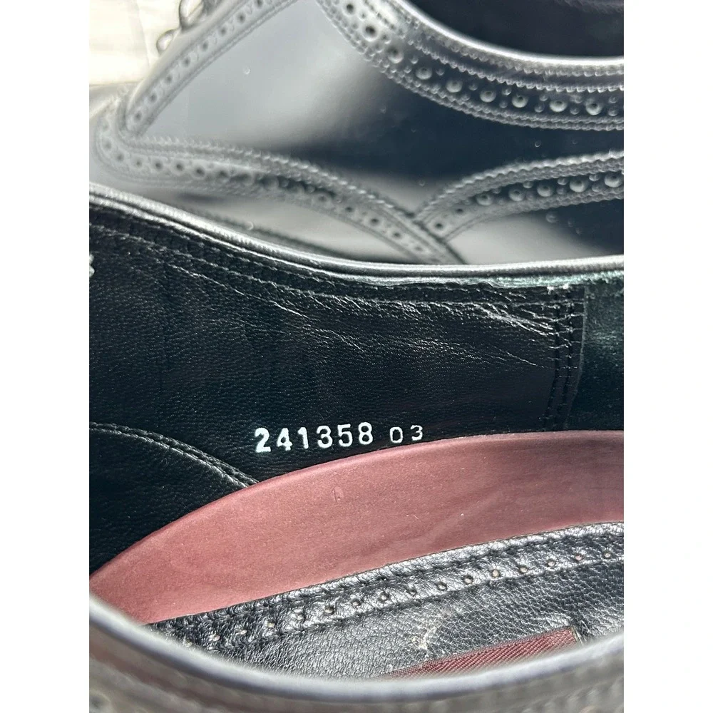 Florsheim Mens Black Leather Wingtip Brogue Oxford Dress Shoes 11‎ D 17066-01